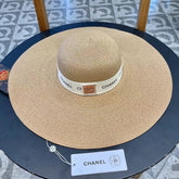 WIDE BRIM STRAW HAT BROWN 672708