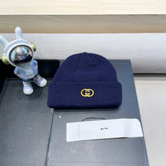 BEANIE HAT IN NAVY BLUE WOOL 433462