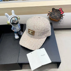 BASEBALL CAP MODEL 650506 IN BEIGE TEXTURED SPARKLE FABRIC