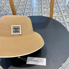 STRAW CLOCHE HAT BROWN 672754