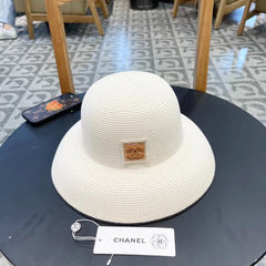 STRAW CLOCHE HAT WHITE 672755