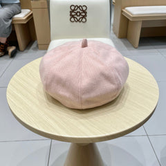 BERET HAT PINK WITH LOGO 672661