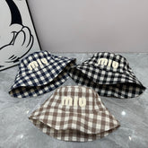 MM BUCKET CHECKED PATTERN WITH LOGO