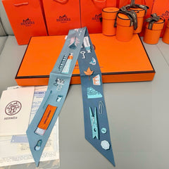 HERMES 25S SCARF TWILLY 86 IN SILK 987332