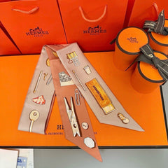 HERMES 25S SCARF TWILLY 86 IN SILK 987333