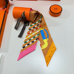 HERMES 25S SCARF TWILLY 86 IN SILK 987339