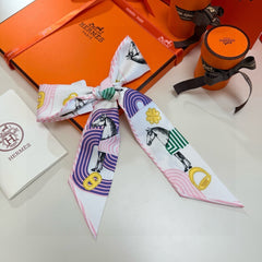 HERMES 25S SCARF TWILLY 86 IN SILK 987341