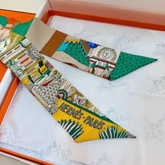 HERMES 25S NECKERCHIEF 86 IN SILK 989358