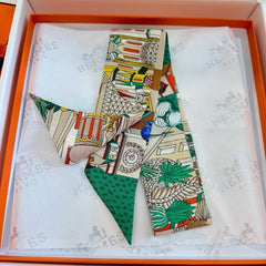 HERMES 25S NECKERCHIEF 86 IN SILK 989358