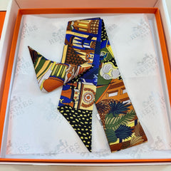 HERMES 25S NECKERCHIEF 86 IN SILK 989359