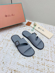 SANDALS IN GREY CALFSKIN