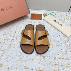 SANDALS IN LIGHT BROWN SNAKE EMBOSSED CALFSKIN