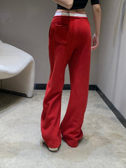 HERMES 25S FLEECE-LINED WIDE-LEG PANTS 441