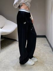 HERMES 25S FLEECE-LINED WIDE-LEG PANTS 442