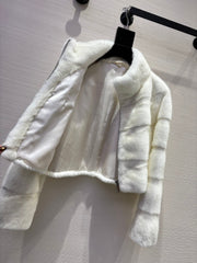 DIOR 25S SHORT VELVET MINK COAT 573