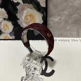 CURRANT RED MONOGRAM CANVAS HAIRBAND 369305