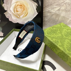 BLUE MONOGRAM CANVAS HAIRBAND 369306