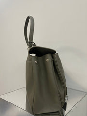 RODEO LARGE BAG 40 IN KHAKI GREEN SMOOTH CALFSKIN SILVER HARDWARE