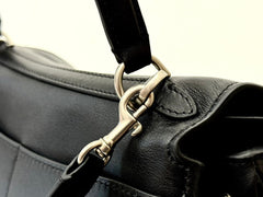 RODEO LARGE BAG 40 IN BLACK SMOOTH CALFSKIN SILVER HARDWARE