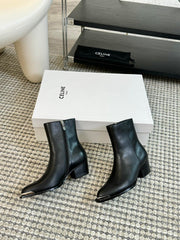 ANKLE BOOTS 45 MM IN BLACK CALFSKIN