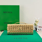 BV Long Clutch Andiamo 31 Gold Metalic Leather Ghw