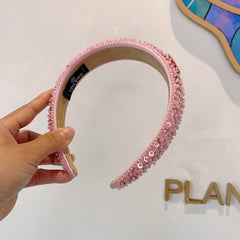 ROUGE PINK FABRIC WITH SEQUINS HAIRBAND 412429