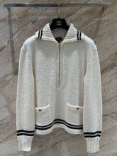 CHANEL 25S CASHMERE HALF-ZIP T-SHIRT 318
