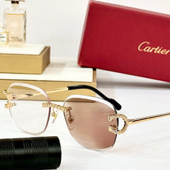 CRYSTAL STUDDED RIMLESS SQUARE FRAME SUNGLASSES CT0603S IN METAL PHOTOCHROMIC LENSES