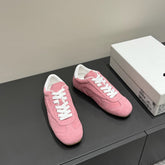 LACE-UP SNEAKER IN PINK SUEDE