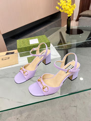 GG HIGH HEELS SANDALS 60 IN PURPLE LAMBSKIN