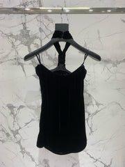 YSL 25S VELVET HALTER TOP STYLE 129