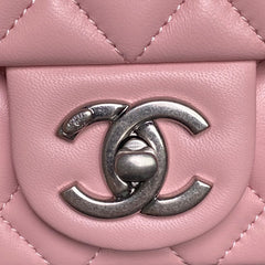 CHANEL 25S MINI FLAP BAG 18 IN PINK CALFSKIN