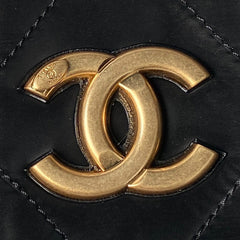 CHANEL 25S BOW BAG 38 IN BLACK VELVET WITH GOLD HARDWARE