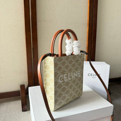 CP BAG MINI 21 VERTICAL CABAS BEIGE IN TRIOMPHE CANVAS