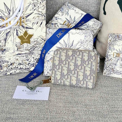 MONTAIGNE VOYAGEUR COIN PURSE 12 IN GREY MONOGRAM OBLIQUE JACQUARD