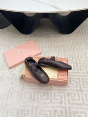 MARY JANE FLATS IN ESPRESSO SMOOTH LAMBSKIN