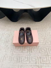 MARY JANE FLATS IN ESPRESSO SMOOTH LAMBSKIN