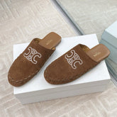 MARLOU MULE IN PEANUT BROWN SUEDE