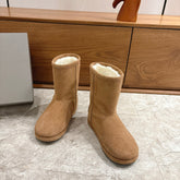 BALENCIAGA 25S ALASKA ANKLE BOOTS IN LIGHT BROWN SUEDE