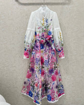 ZIMMER FLORAL PRINT DRESS WITH STAND COLLAR 269177