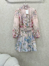 ZIMMER FLORAL DRESS WITH STAND COLLAR AND BELT 269180