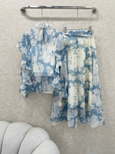 ZIMMER FLORAL PRINTED BLUE CHIFFON SET 269183