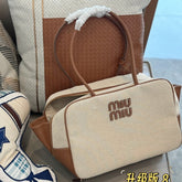 TOP - HANDLE 35 BAG IN BEIGE CANVAS
