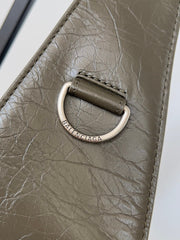 SUPERBUSY SLING BAG 35 IN KHAKI GREEN LAMBSKIN