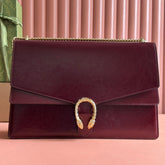 DIONYSUS LAGRE SHOULDER BAG 42 IN ROSSO ANCORA RED GG GLOSSY LAMBSKIN