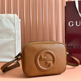 BLONDIE SMALL SHOULDER BAG 21 IN BROWN SMOOTH CALFSKIN