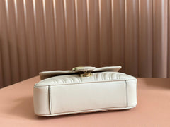 MARMONT MEDIUM SHOUDER BAG 23 IN LIGHT BEIGE CALFSKIN