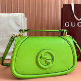 GUCCI 26S BLONDIE BAG 32 IN GREEN CALFSKIN