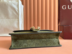 DIONYSUS MEDIUM SHOULDER BAG 27.5 IN DARK GREEN GG SUEDE