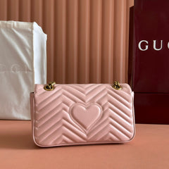 MEDIUM MARMONT MATELASSÉ 26 IN LIGHT PINK CALFSKIN